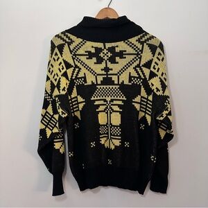 Vintage Amita Italian Wool Blend Cottagecore Vibrant Turtleneck Sweater Sz Large